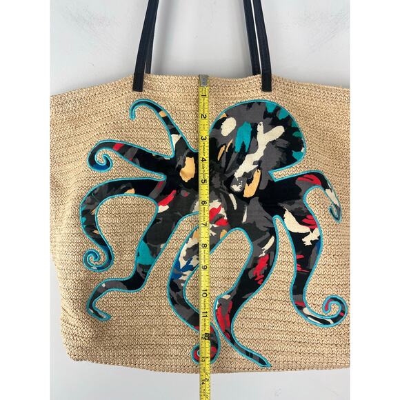 Vera Bradley Tan Shoulder Bag with Multicolor Octopus Design - Picture 5 of 6